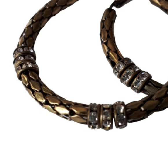 Dark gold hoops - Picture 2 of 2